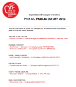 Yogane Prix du Public à Avignon 2013